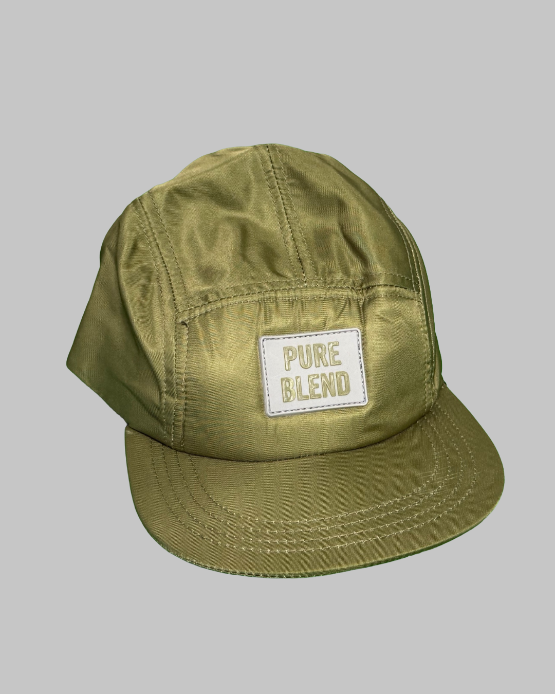 Nylon Adjustable 5 Panel Hat-Olive