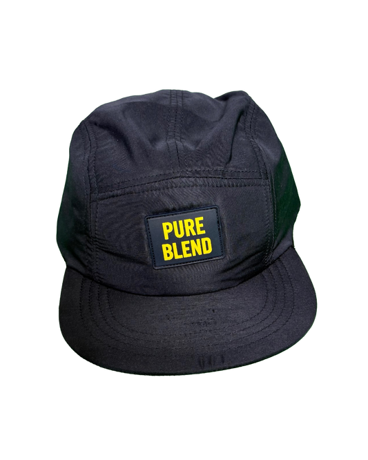 Nylon Adjustable 5 Panel Hat-Navy