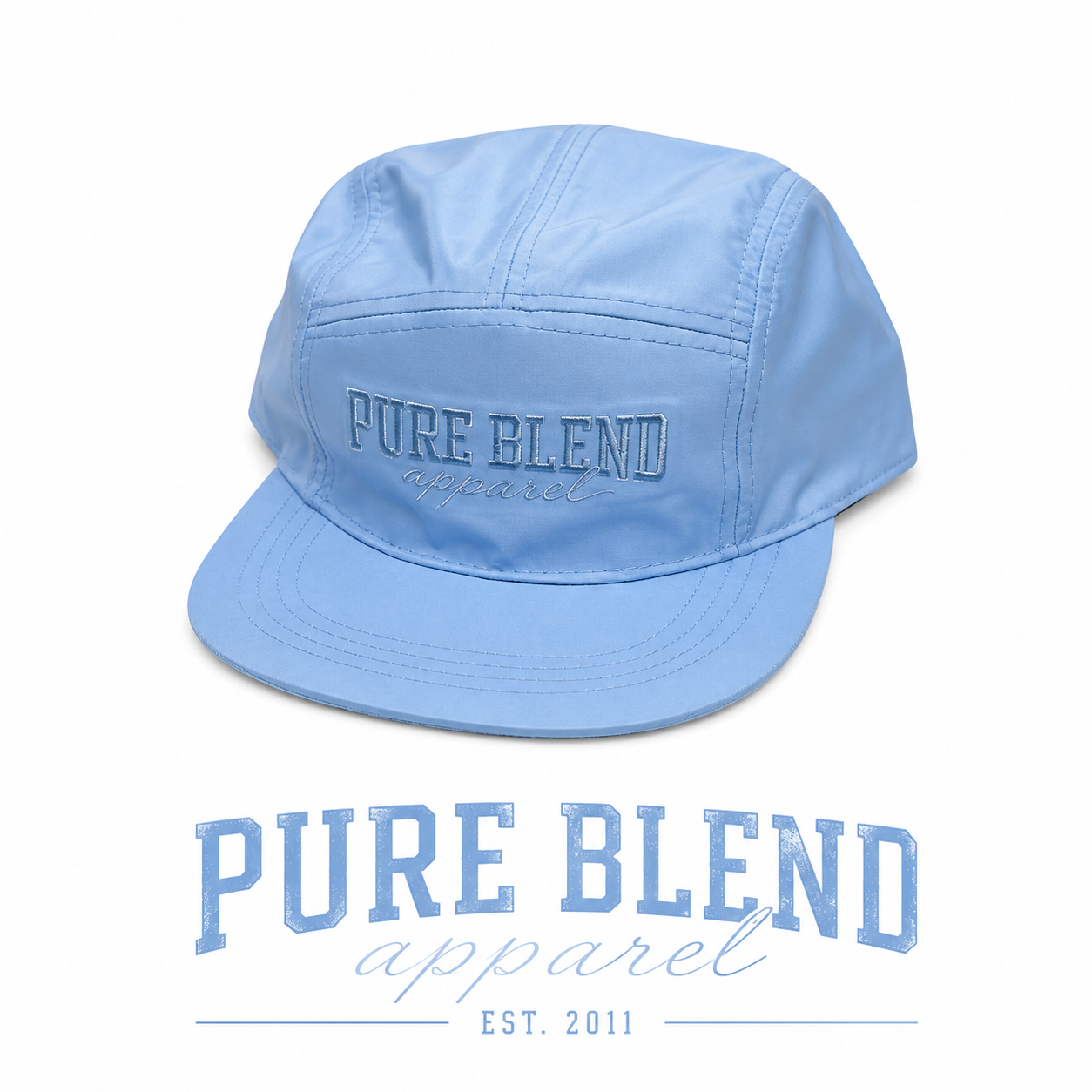 Pure Blend Summer Forecast 5-Panel Hat – Powder Blue