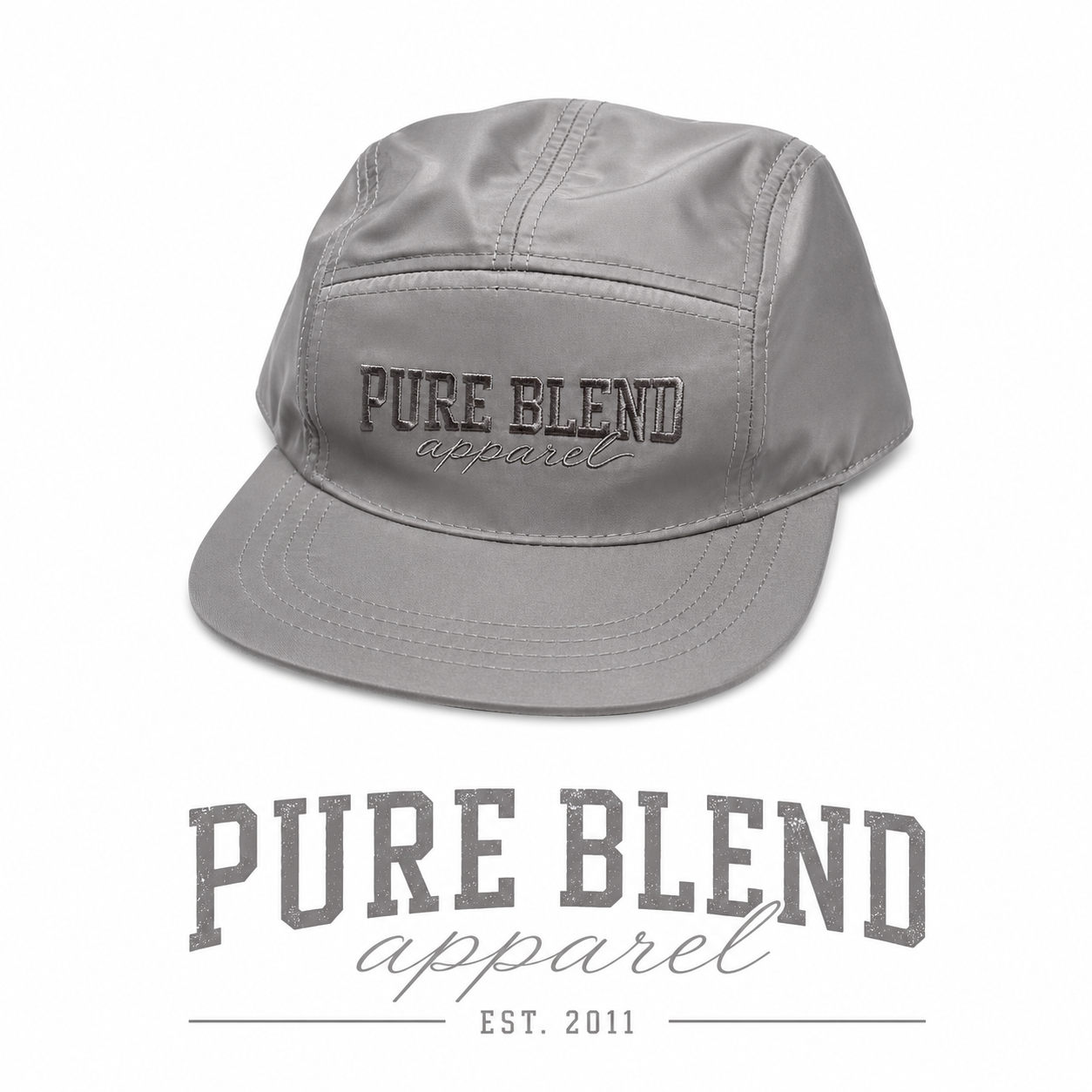 Pure Blend Summer Forecast 5-Panel Hat – Grey
